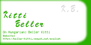 kitti beller business card